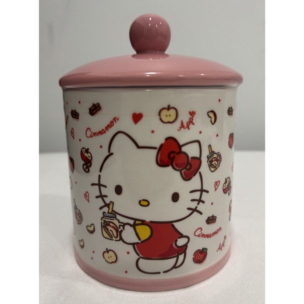 NEW HELLO KITTY x Sanrio Desserts Cookie Jar Cute Print - Tan & Pink 2024 Jar